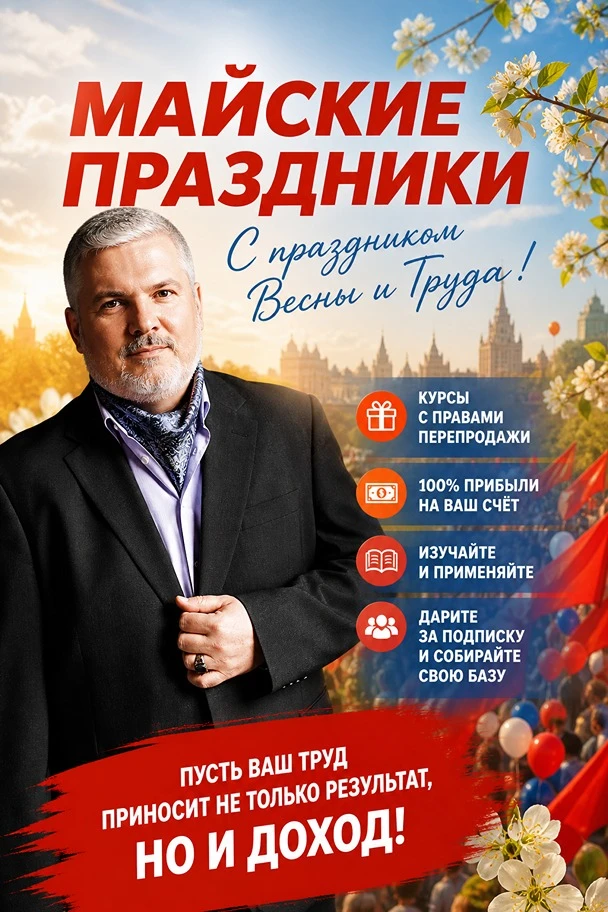 С майскими! Желаю мощного драйва, ярких побед и отличного настроения. Пусть энергия бьет через край,