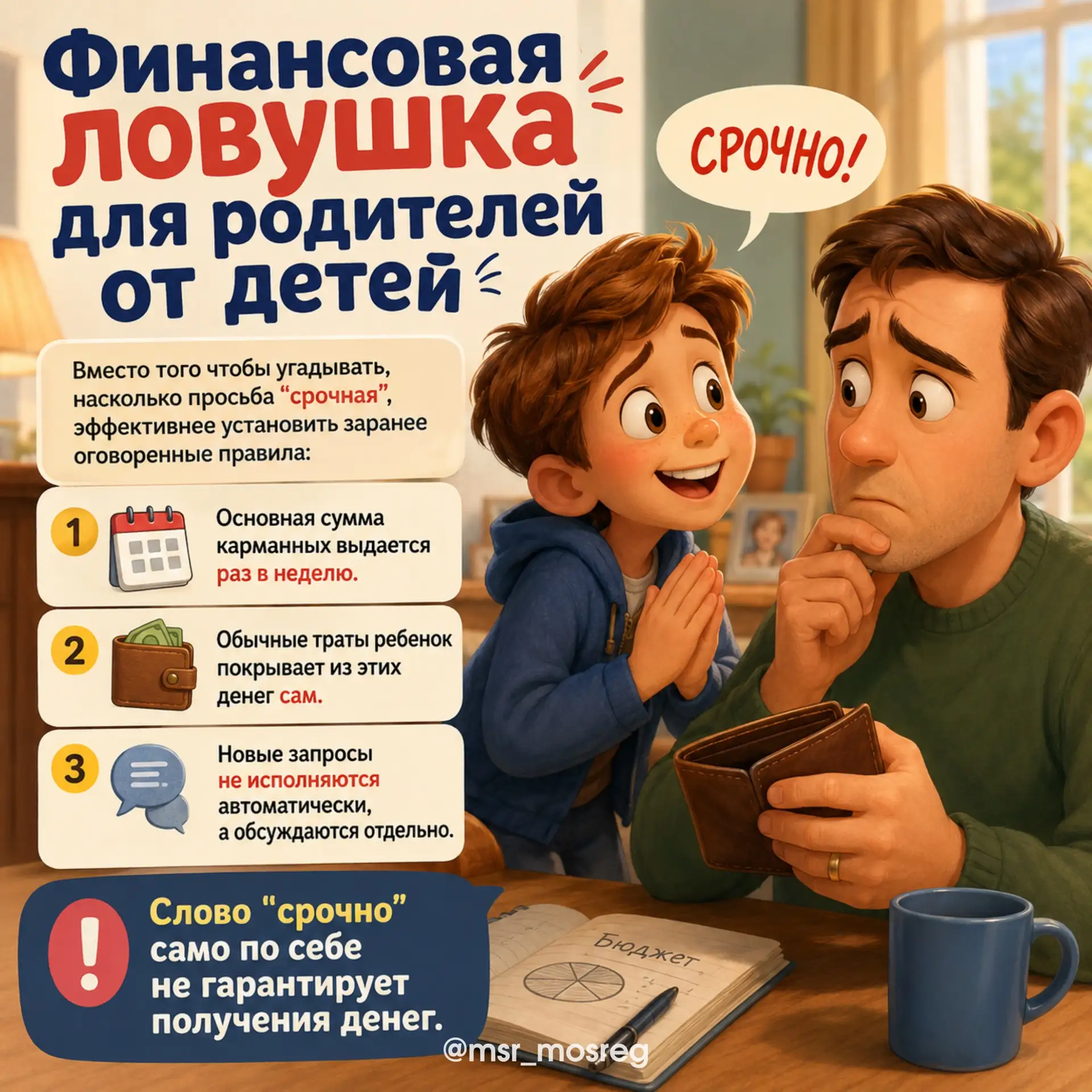 💳 Как родители попадают в ловушку детских просьб о деньгах и как из нее выбраться