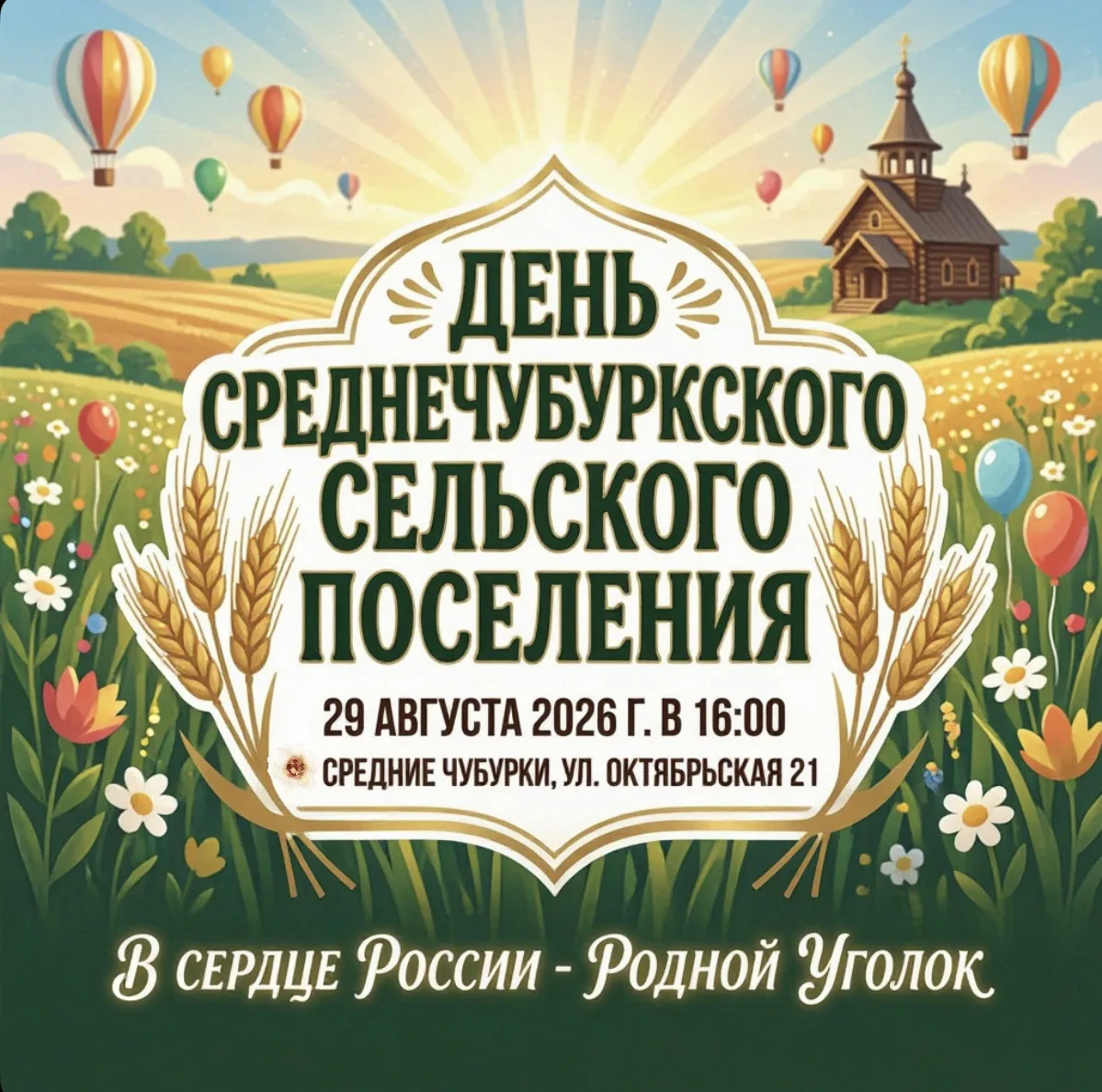 💐Приглашаем на праздничное мероприятие, посвящённое Дню Среднечубуркского сельского по...