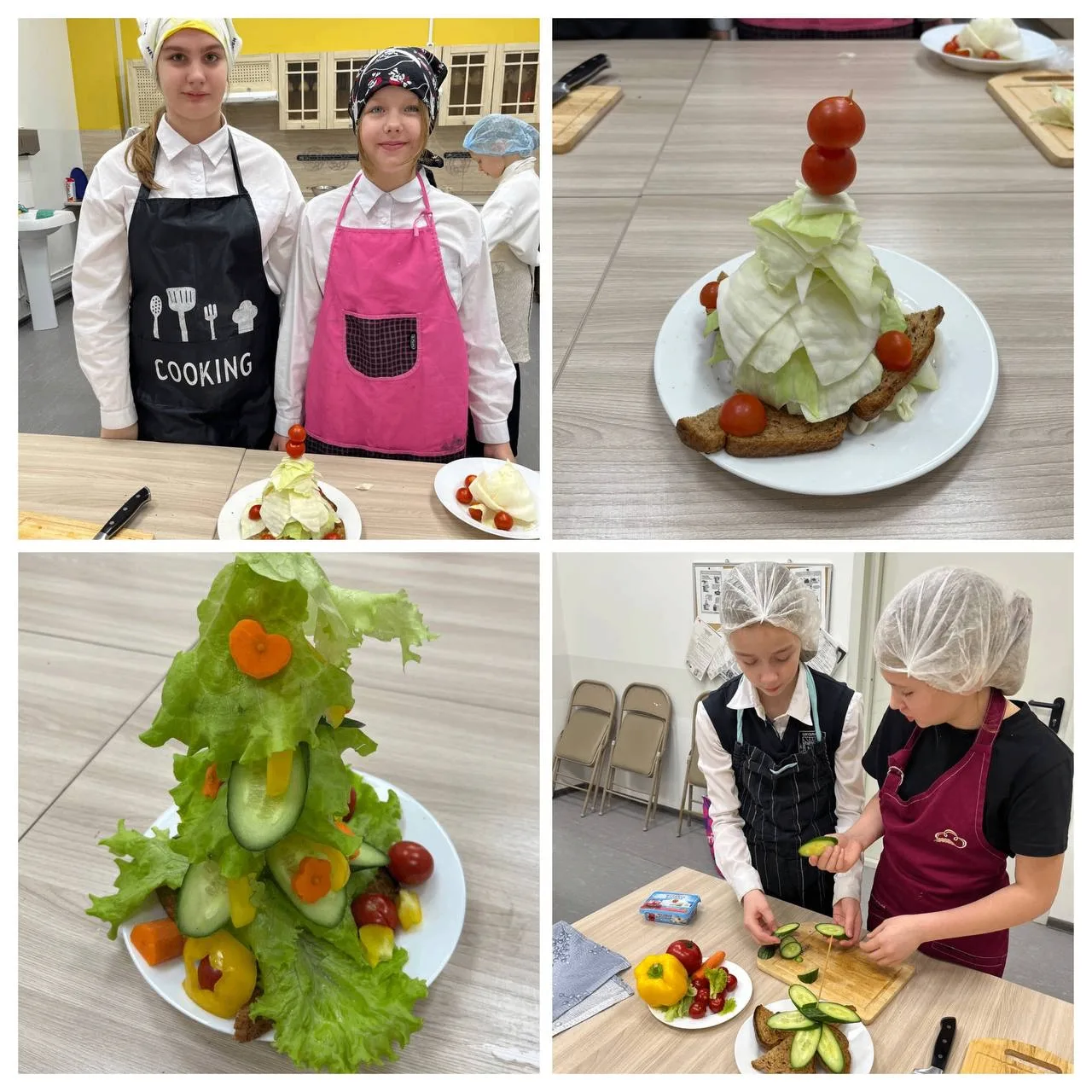 🥗 #Родная36 вовсю готовится к Новому году: ребята создают уникальные салаты на уроках труда  Благода