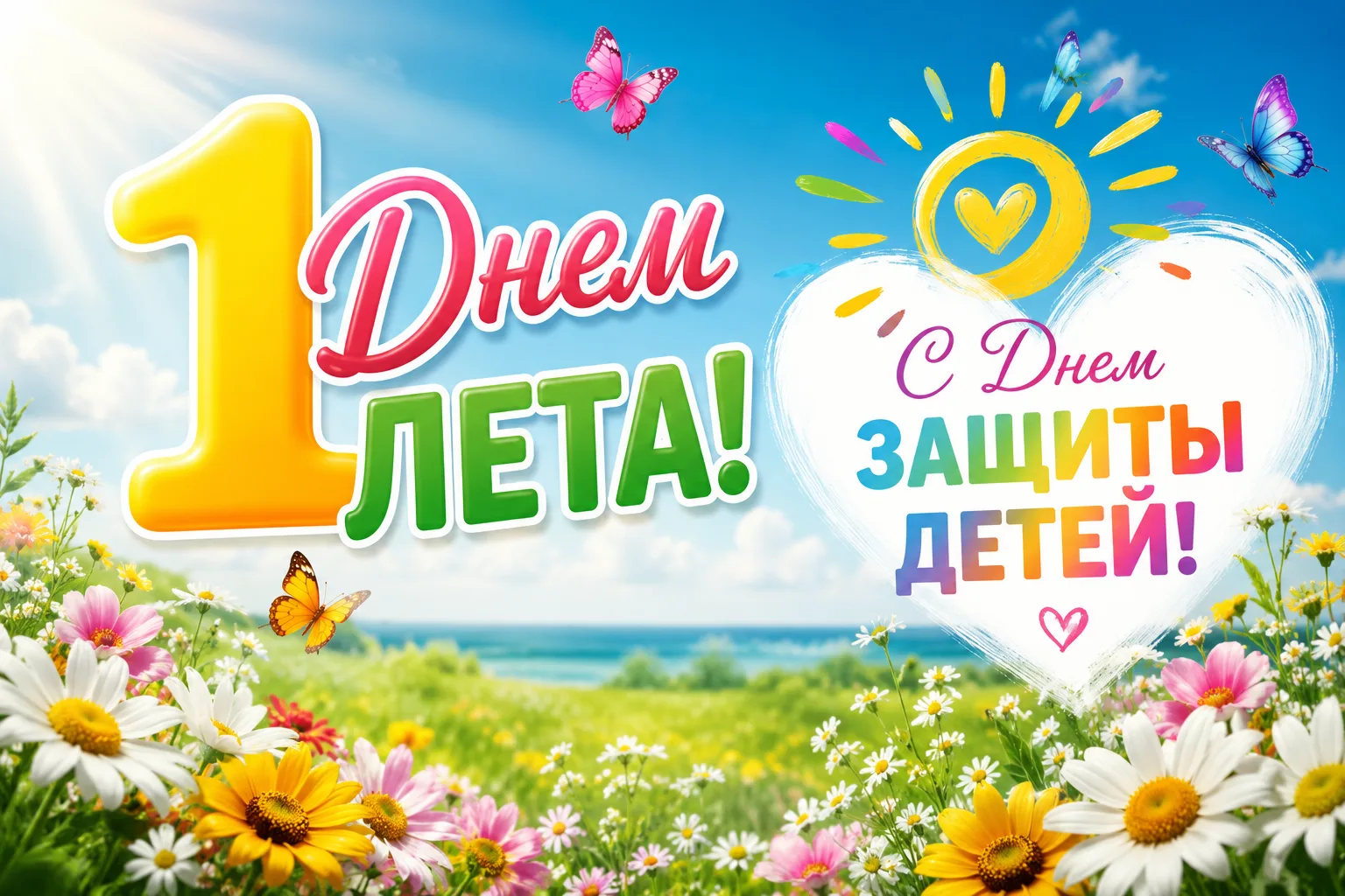 ☀️ 1 июня — День защиты детей и начало лета!

Сегодня мы встречаем самое теплое и долгожданное время
