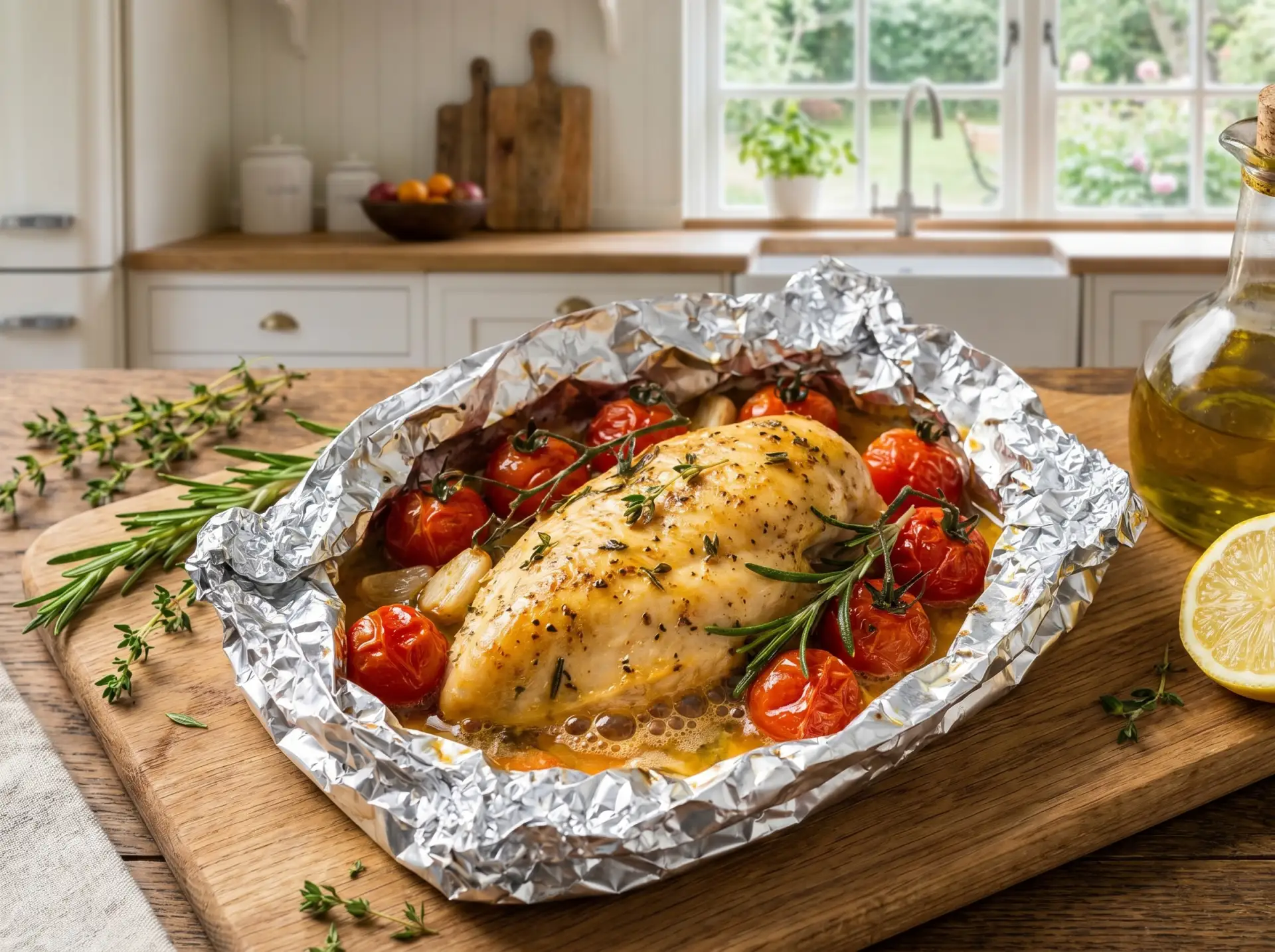 🍗 Куриная грудка с помидорами в фольге 🍅