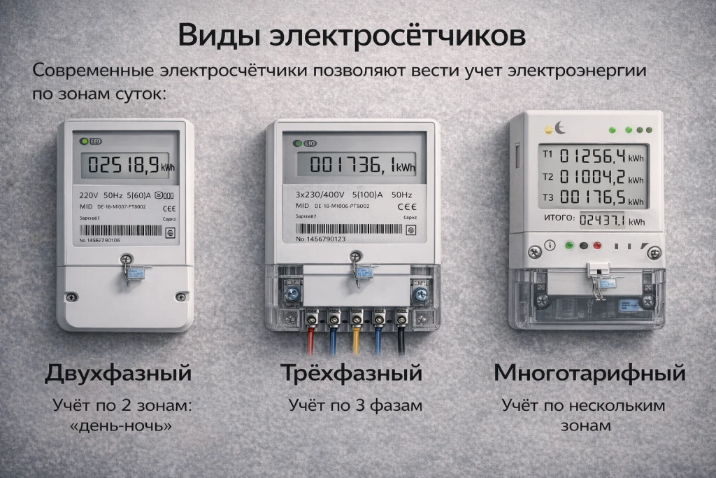 Многотарифный счётчик: как сэкономить на электроэнергии

Обычный однотарифный счётчик не учитывает в
