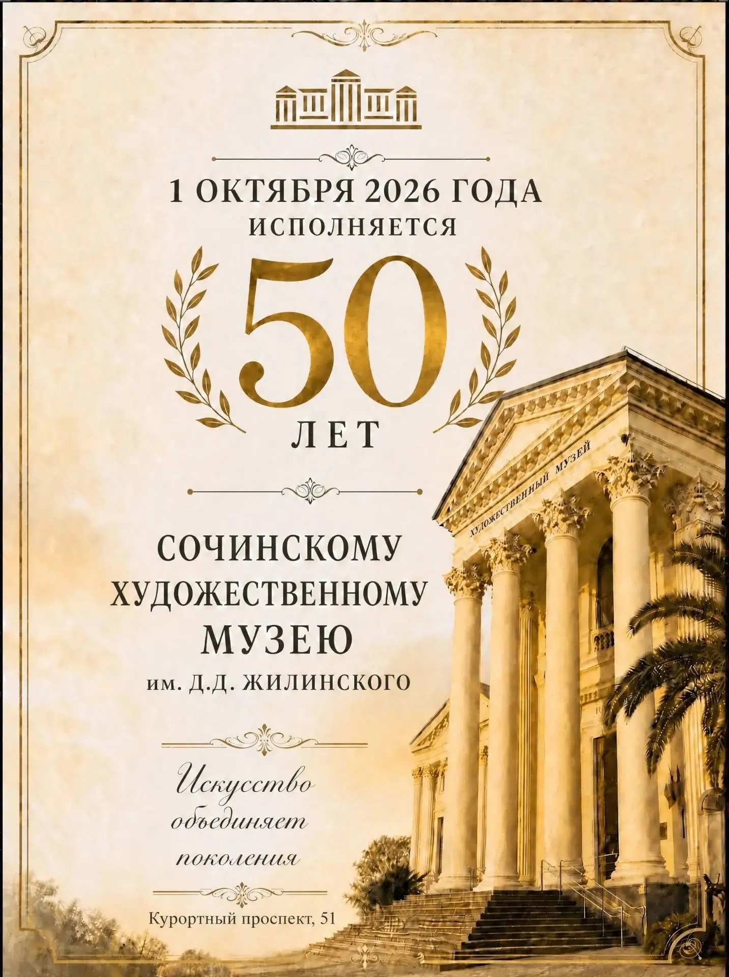 50 лет Сочинскому художественному музею!