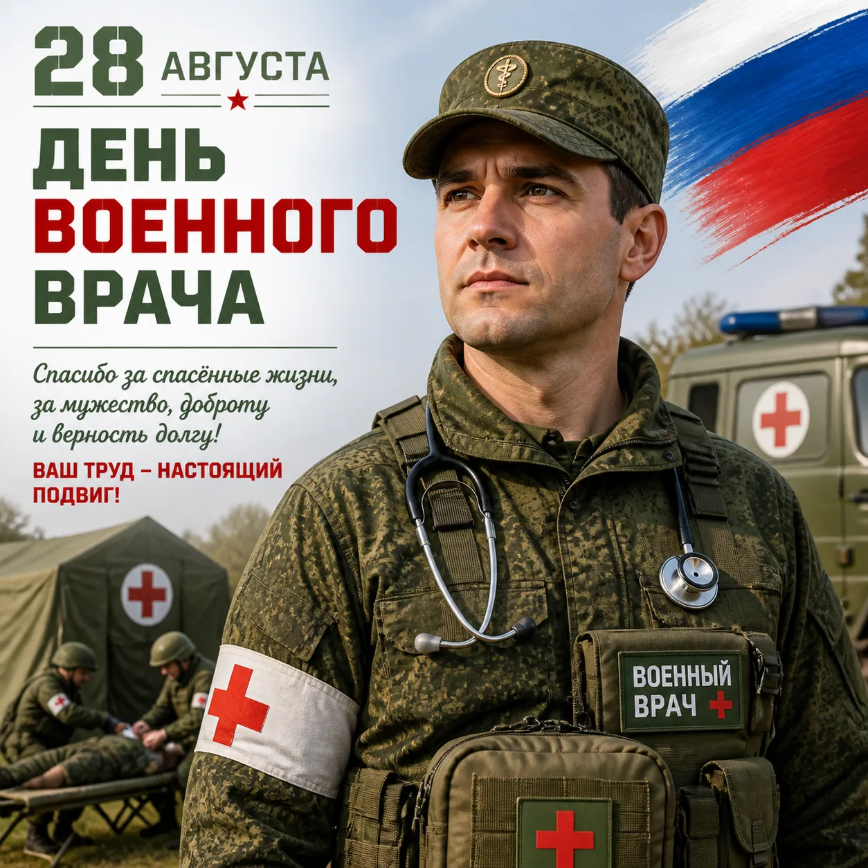 ‼️28 августа в России отмечается День военного врача‼️