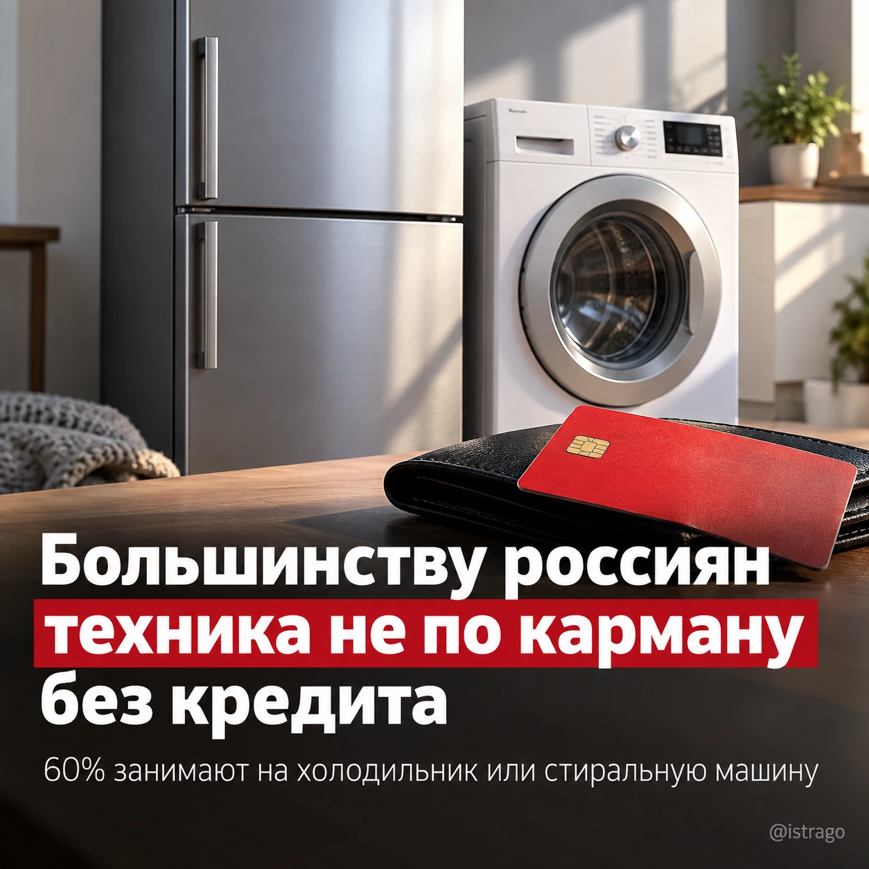 Большинству россиян крупная бытовая техника не по карману без кредита