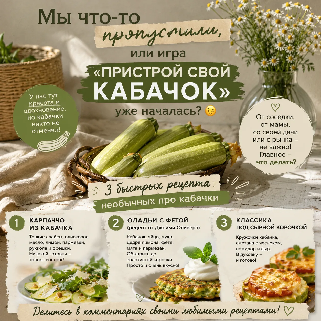 Мы что-то пропустили, или игра «Пристрой свой кабачок» уже началась? 🥒

У нас тут красота, мода и в