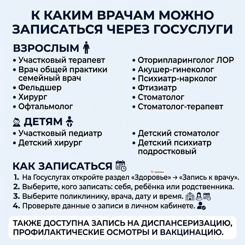 Хотите записаться к врачу через портал Госуслуг?