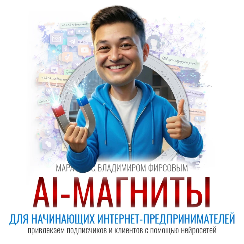 Приглашаю вас на мой новый тренинг «AI-магниты для начинающих интернет-предпринимателей».

За 7 заня