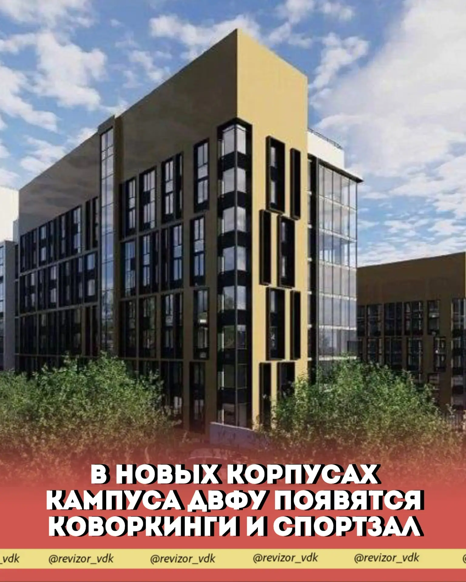 В новых корпусах кампуса ДВФУ появятся коворкинги и спортзал