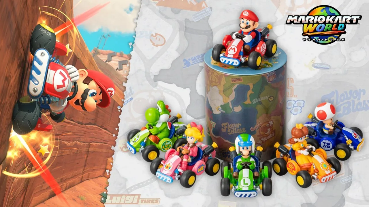 🚘По Mario Kart World выпустят серию ездящих по цилиндру машинок.