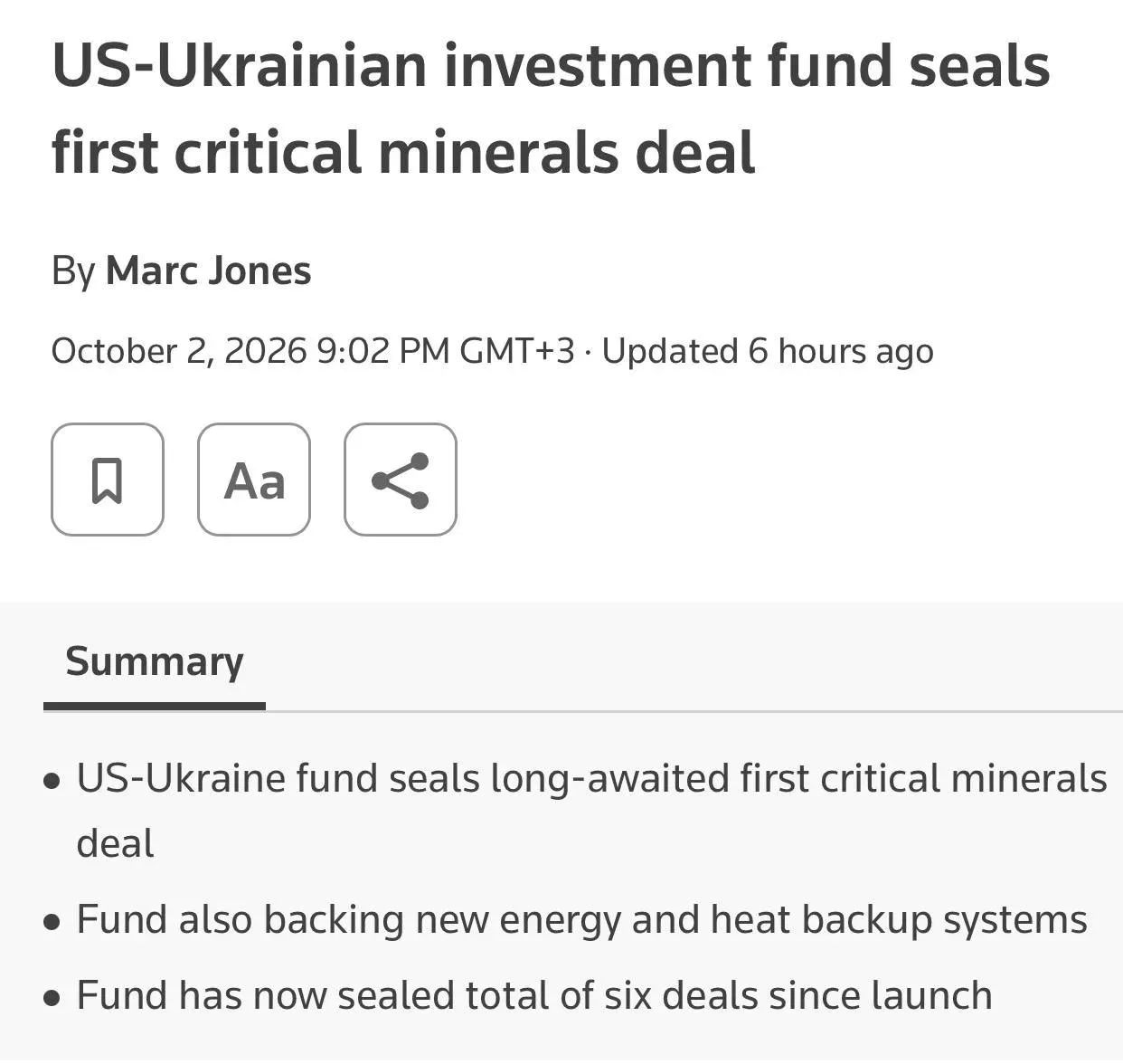 ⚡️ США и Украина заключили первую сделку по совместной добыче полезных ископаемых.