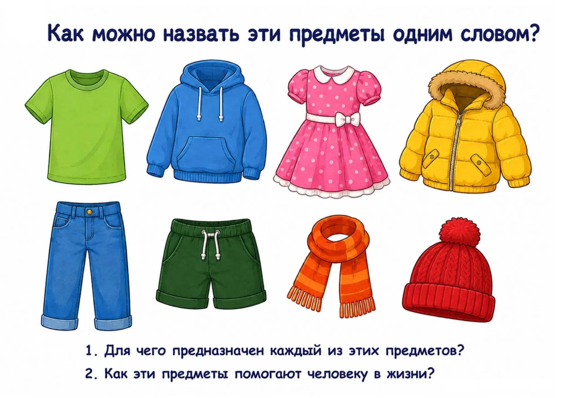 Дорогие друзья, сегодня мы подготовили для вас лексические темы для обсуждения с ребенком: одежда, м