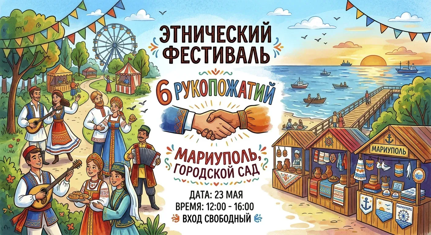 В Мариуполе пройдет этнический фестиваль «6 рукопожатий»  Центром культурной жизни города завтра ста