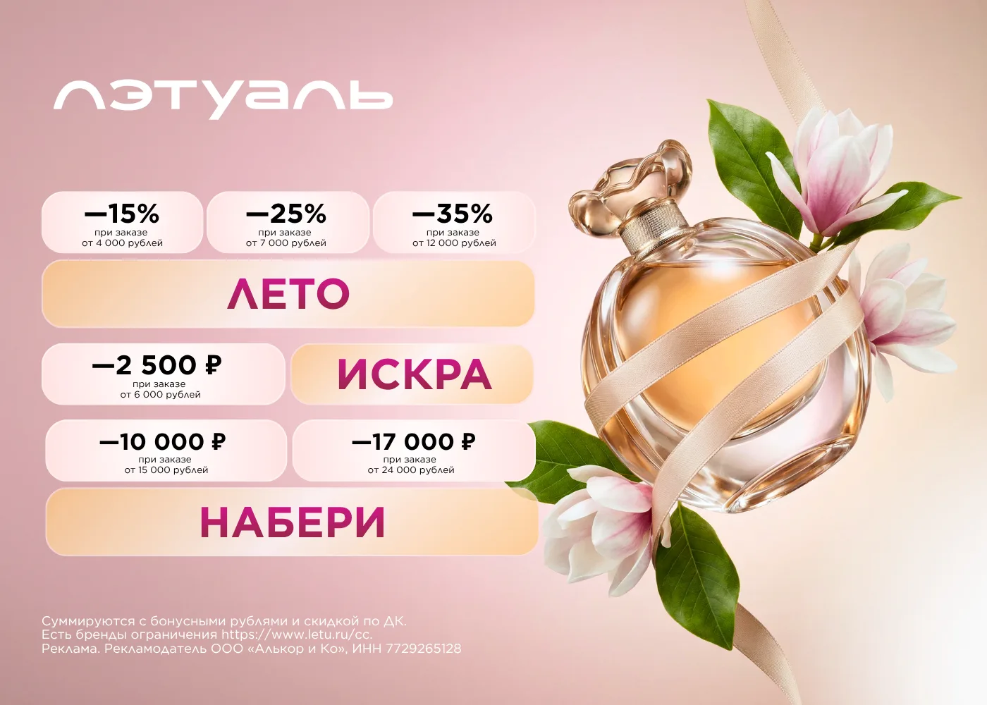 Актуальные промокоды ЛЭТУАЛЬ