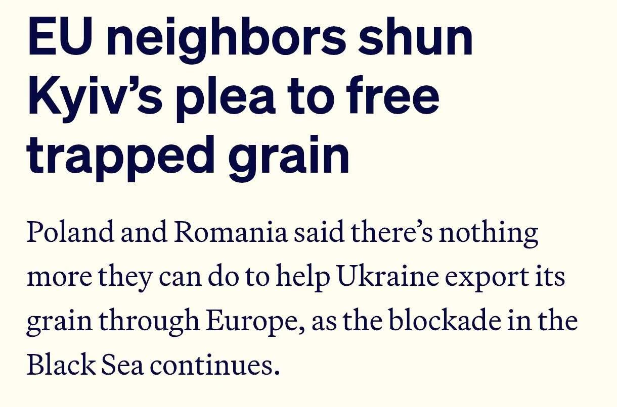 🇵🇱😊🇷🇴🖕🇺🇦Польша и Румыния отказались расширять транзит украинского зерна через с...