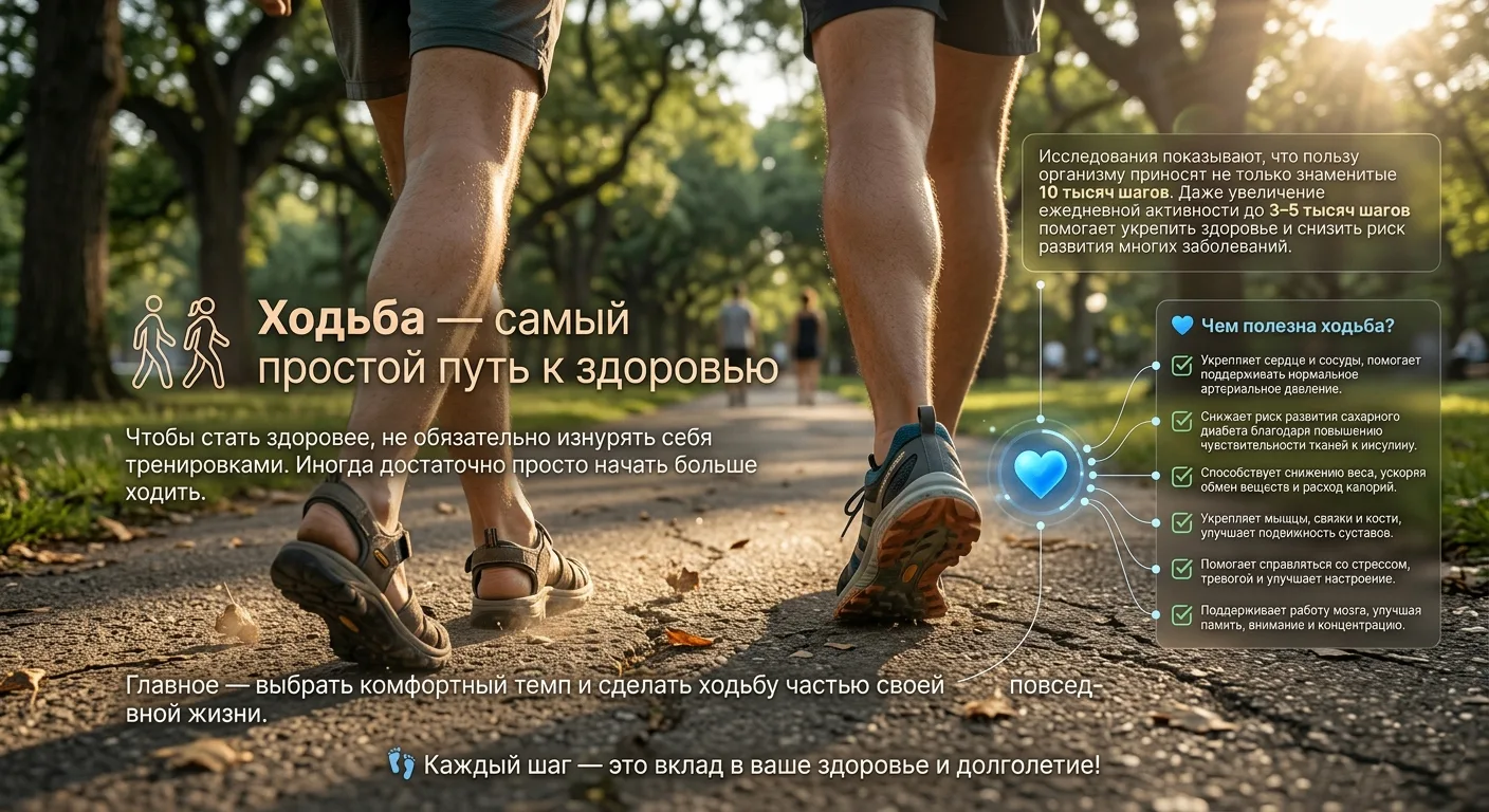 Ходьба — самый простой путь к здоровью