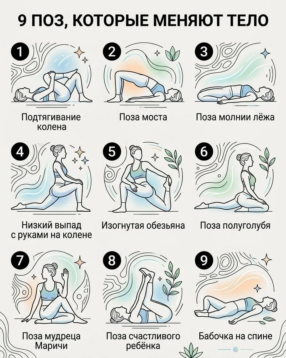 9 поз, которые меняют тело.