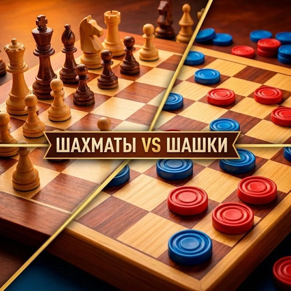 ♟⚪ Шахматы и шашки: что круче?