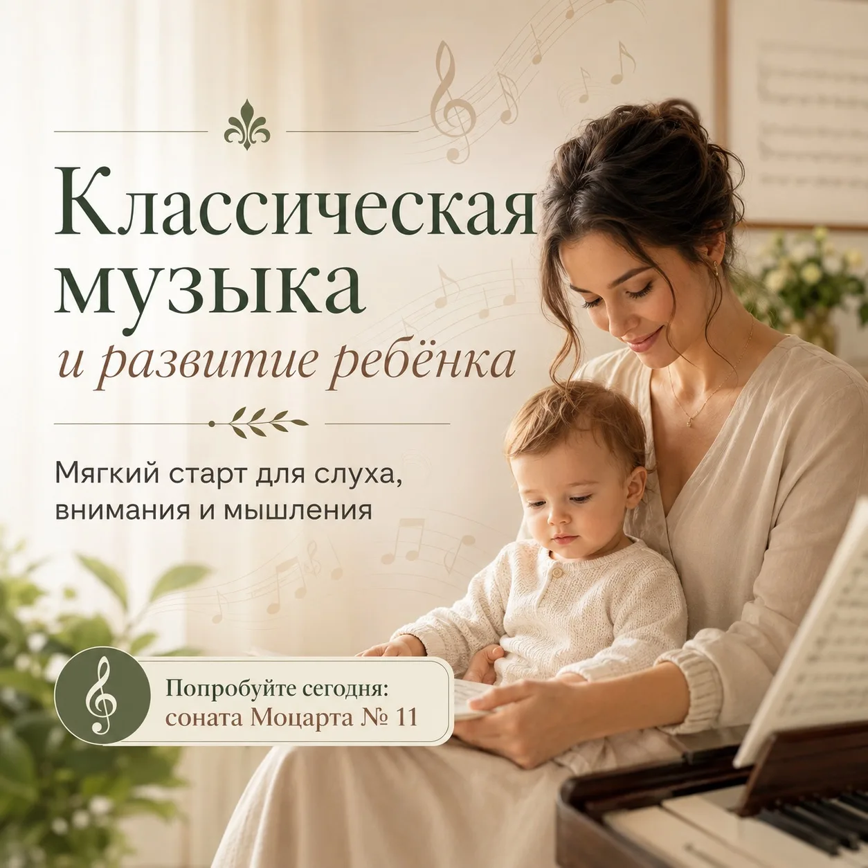 🎶 Вундеркинды не “вырастают” на Моцарте. Но музыка правда влияет на мозг ребёнка

Многие родители с