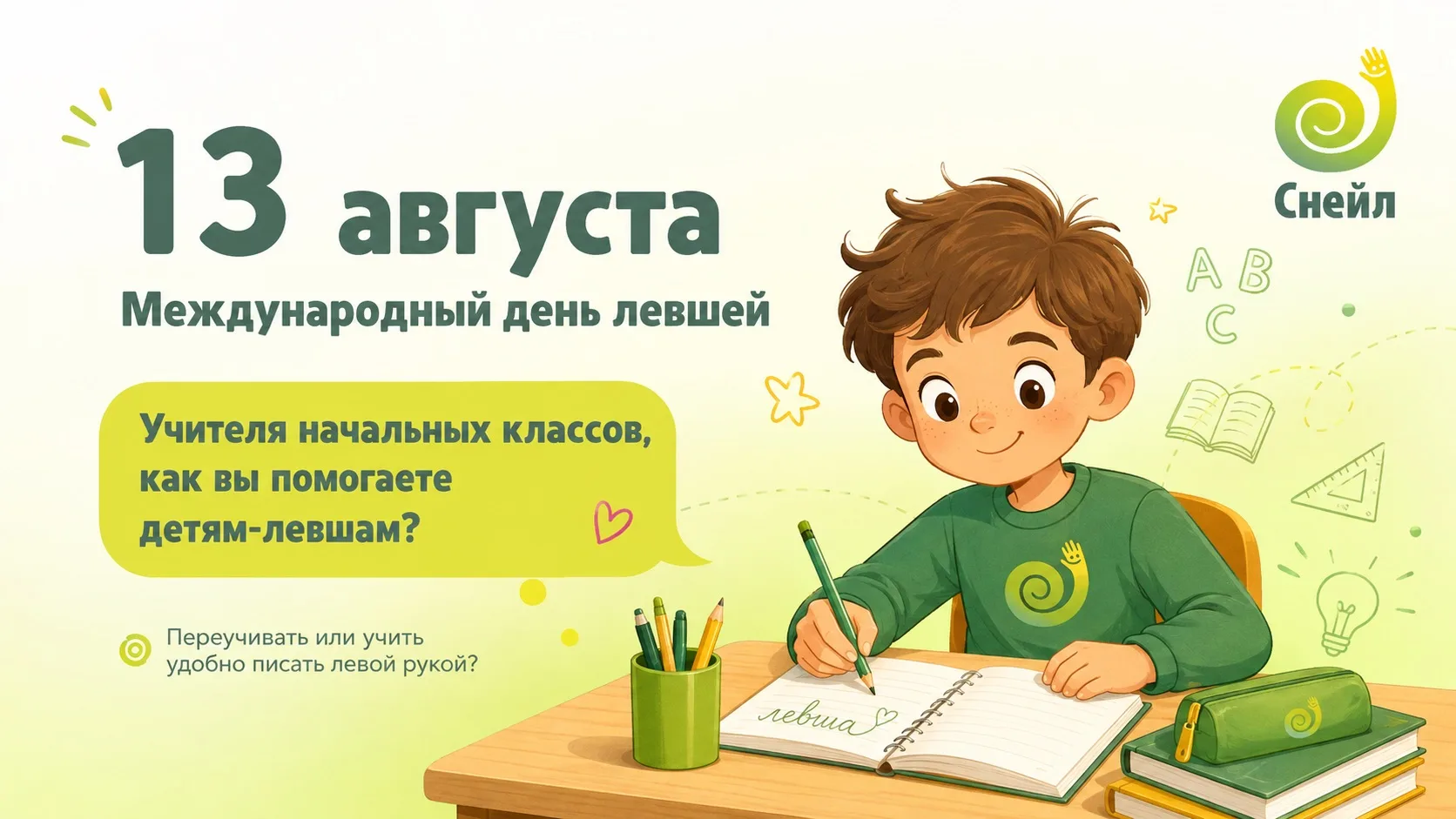 ✋ Сегодня, 13 августа, отмечается Международный день левшей!