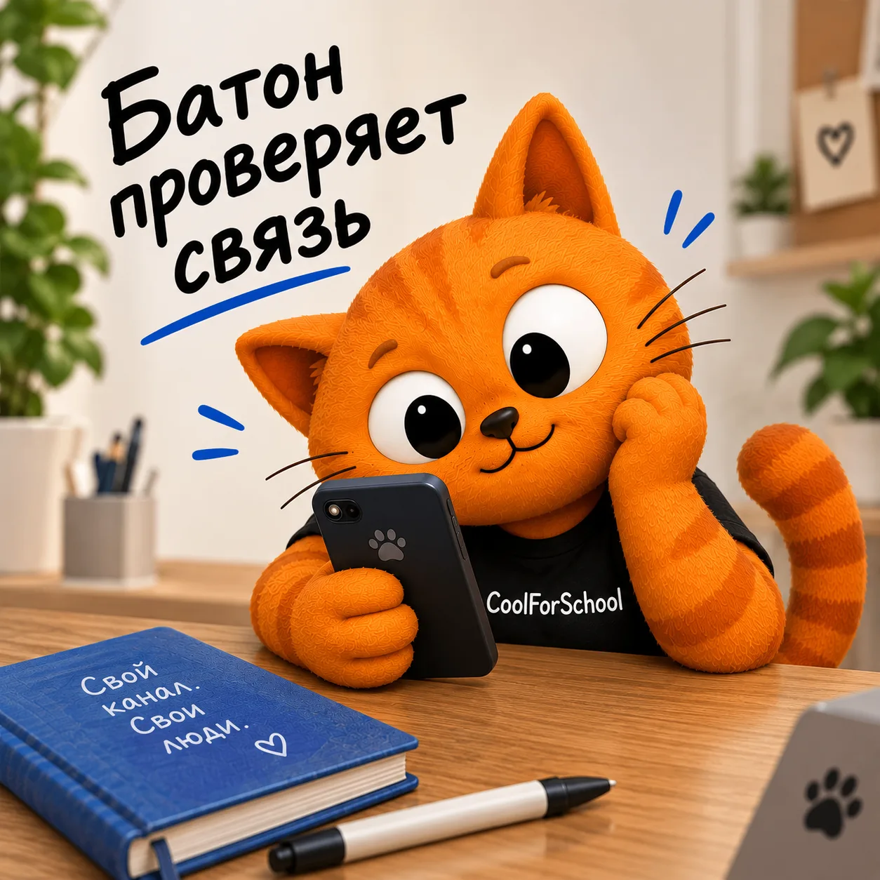 Батон проверяет связь 🐈
