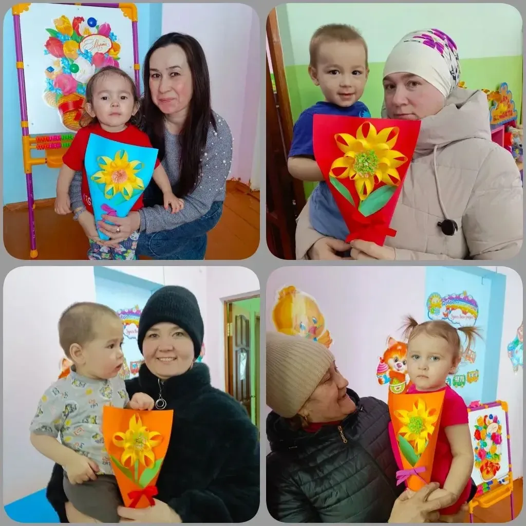 Бәйрәм белән котлыйм,әнием!/Поздравляю с праздником ,мама!

Я мамочке любимой цветочек подарю.
Пусть
