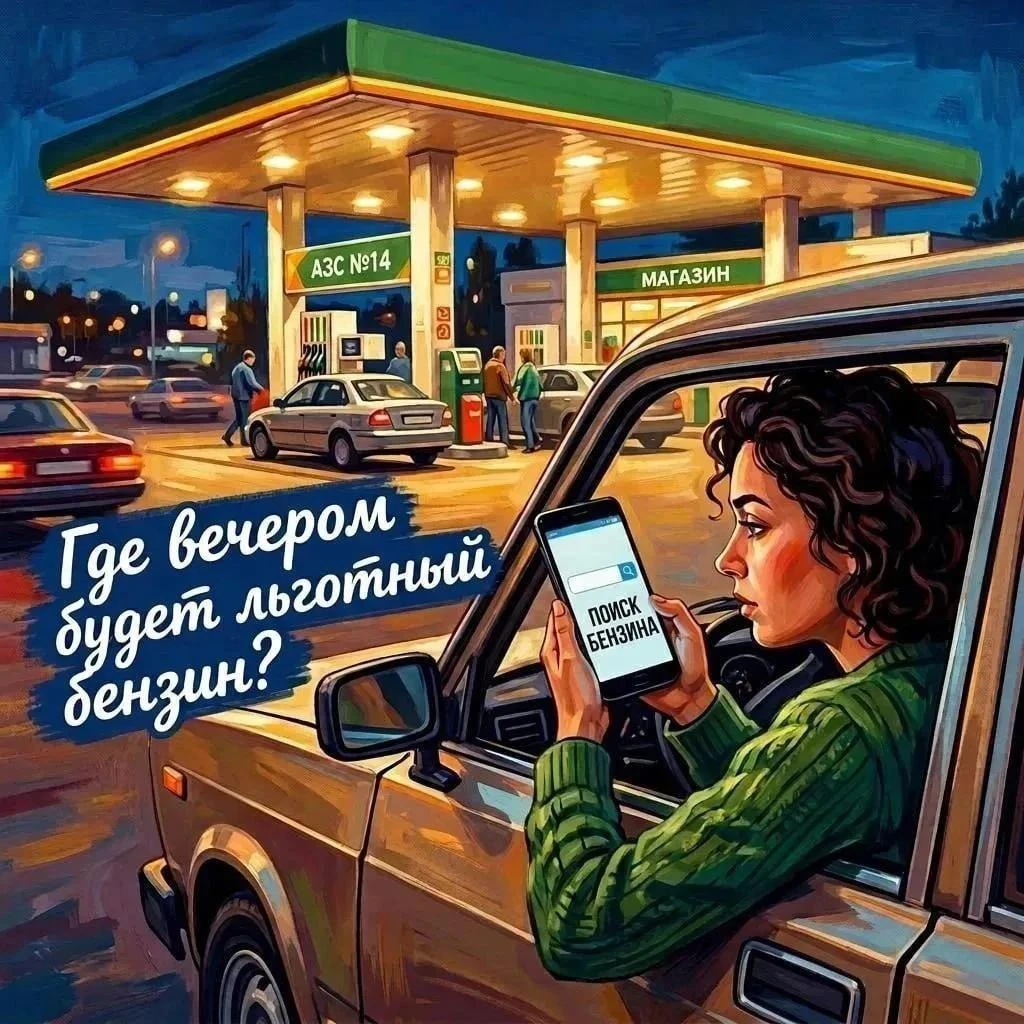 ⛽️ Где заправиться льготным бензином вечером?