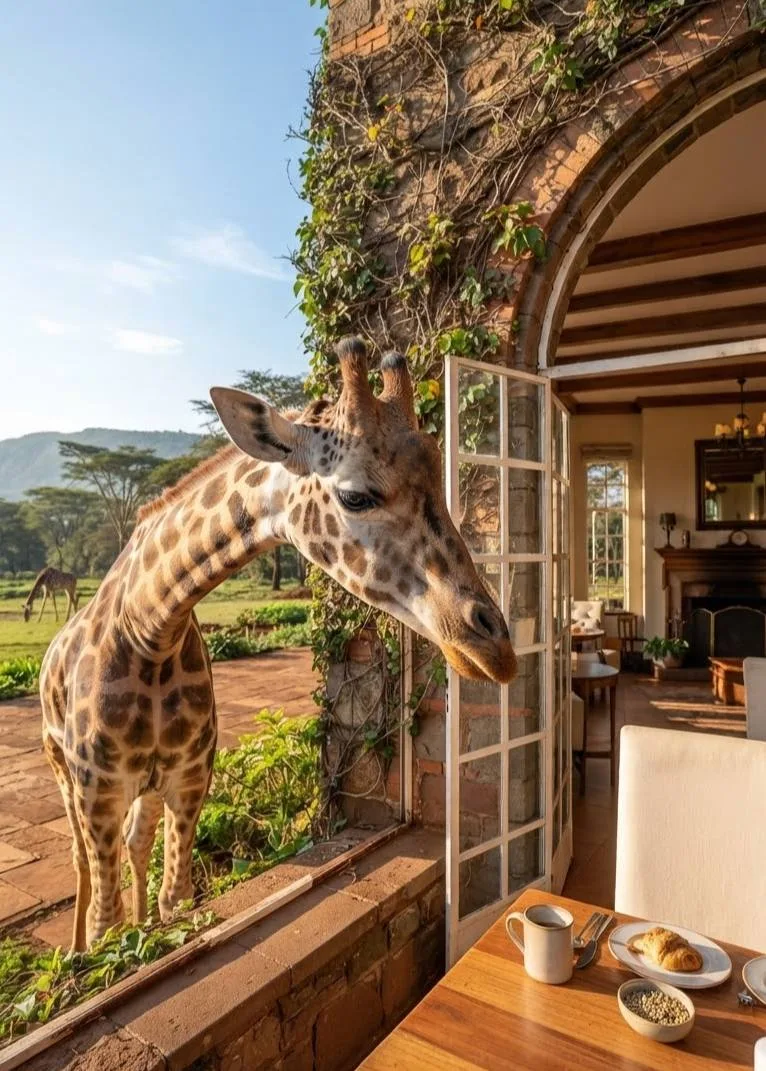 Завтрак с жирафами в Восточном Китае 🦒