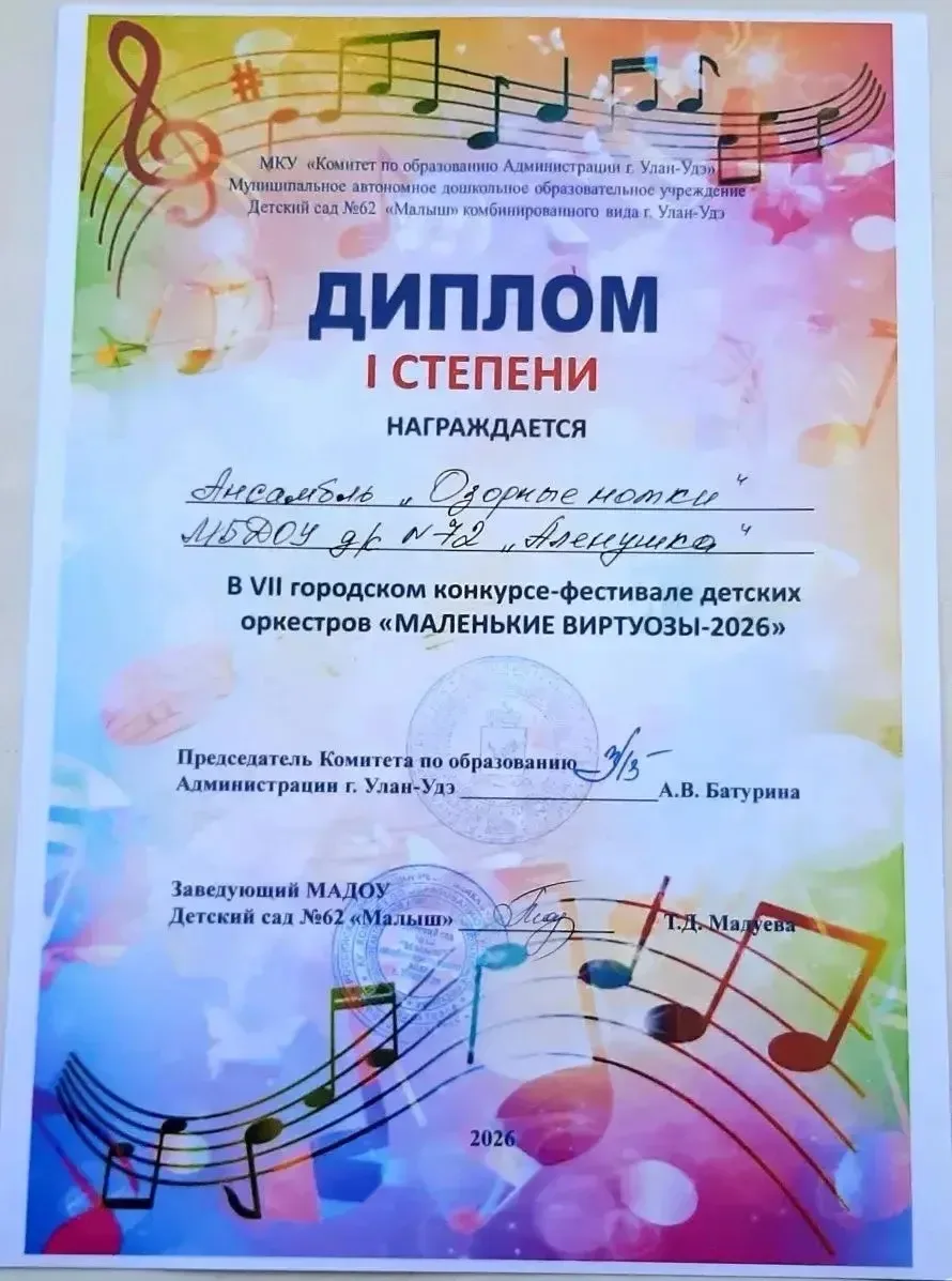 Мы — первые! Гордость «Алёнушки»!