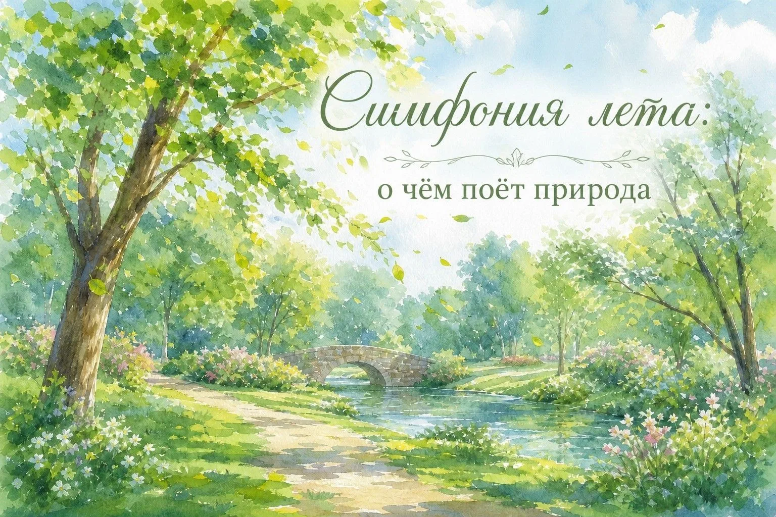 Симфония лета: о чём поёт природа 🌳.
У природы есть своя музыка и она вокруг нас, стоит только прис