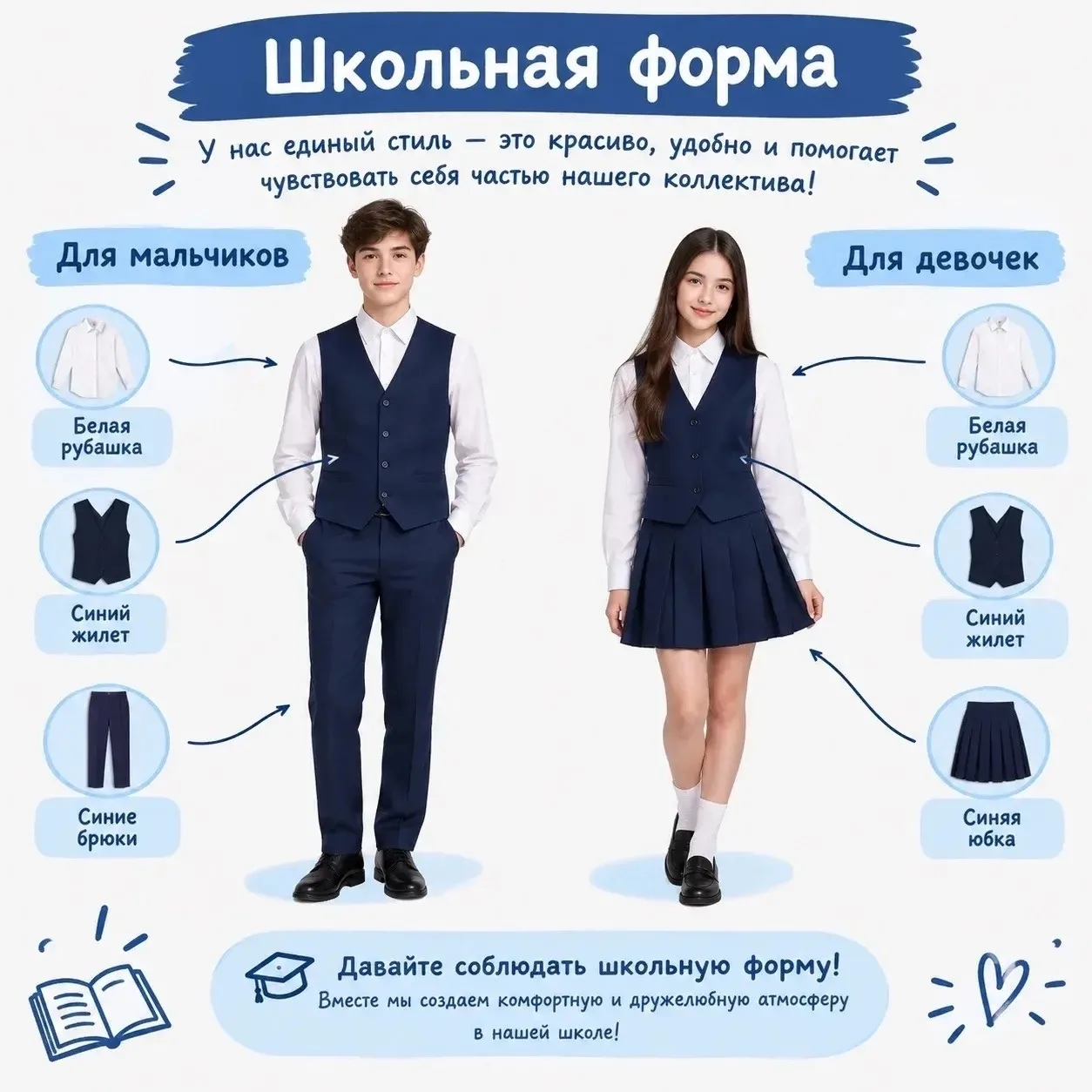 Школьная форма - создание деловой атмосферы, дисциплинирование учащихся, формирование ч...