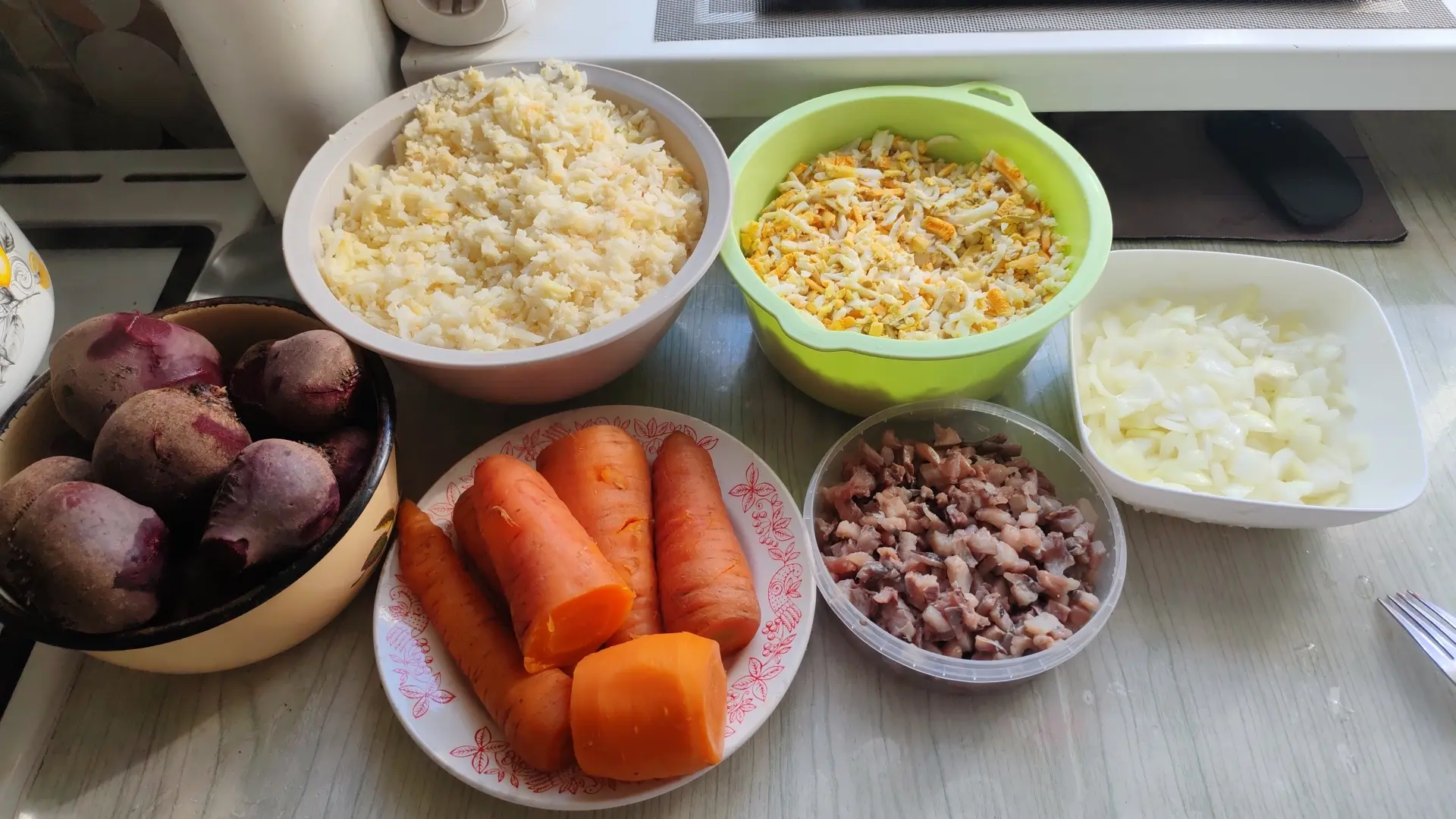 Все готово, собираю салатик 😋