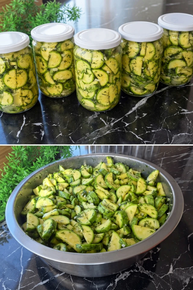 КАБАЧКИ С УКРОПОМ И ЧЕСНОКОМ НА ЗИМУ