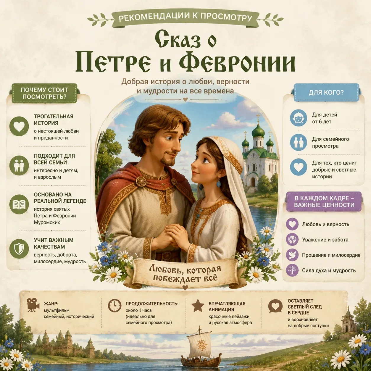 «Сказ о Петре и Февронии» — добрая история о любви, верности и мудрости, которую стоит посмотреть вс