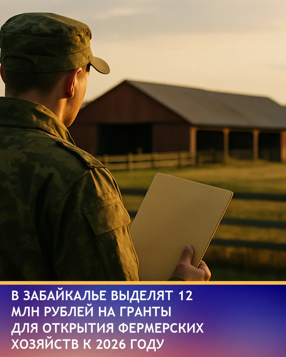Участники спецоперации из Забайкалья смогут получить гранты на открытие фермерских хозя...