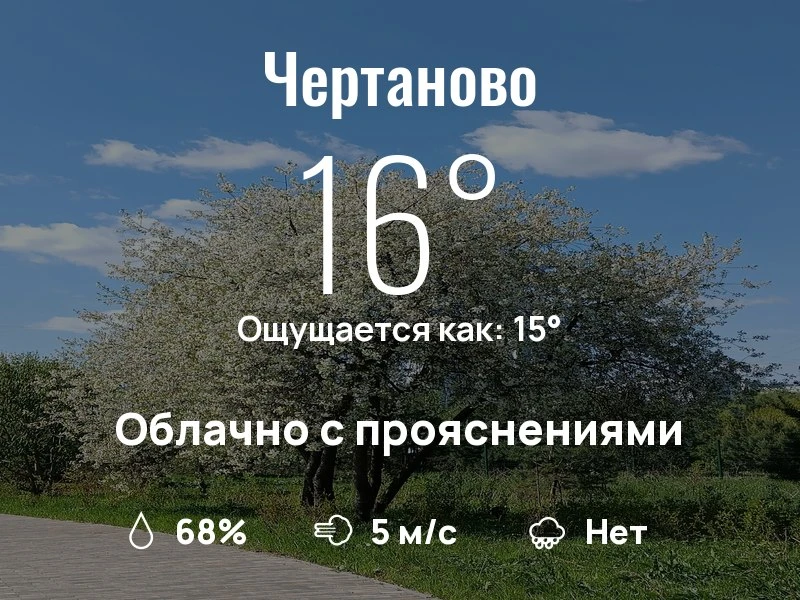 Что с погодой в Чертаново?