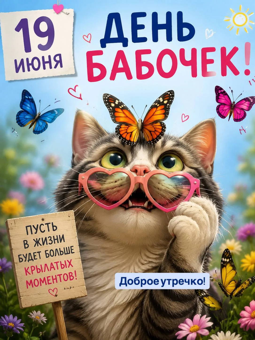 ✍️День бабочек отмечается ежегодно - 19 июня💯
‎Этот праздник появился в России и за её пределами от