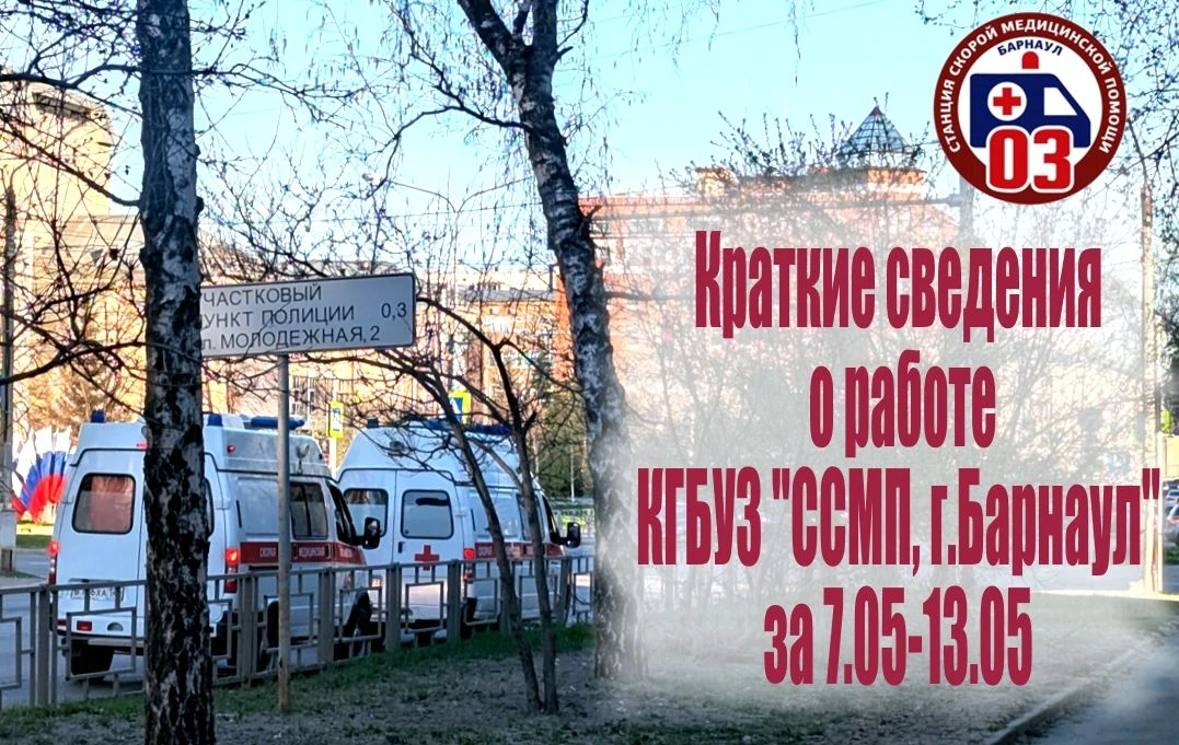 Скорая помощь Барнаула: итоги недели🚑БАРНАУЛ —Сотрудники Станции скорой медицинской по...