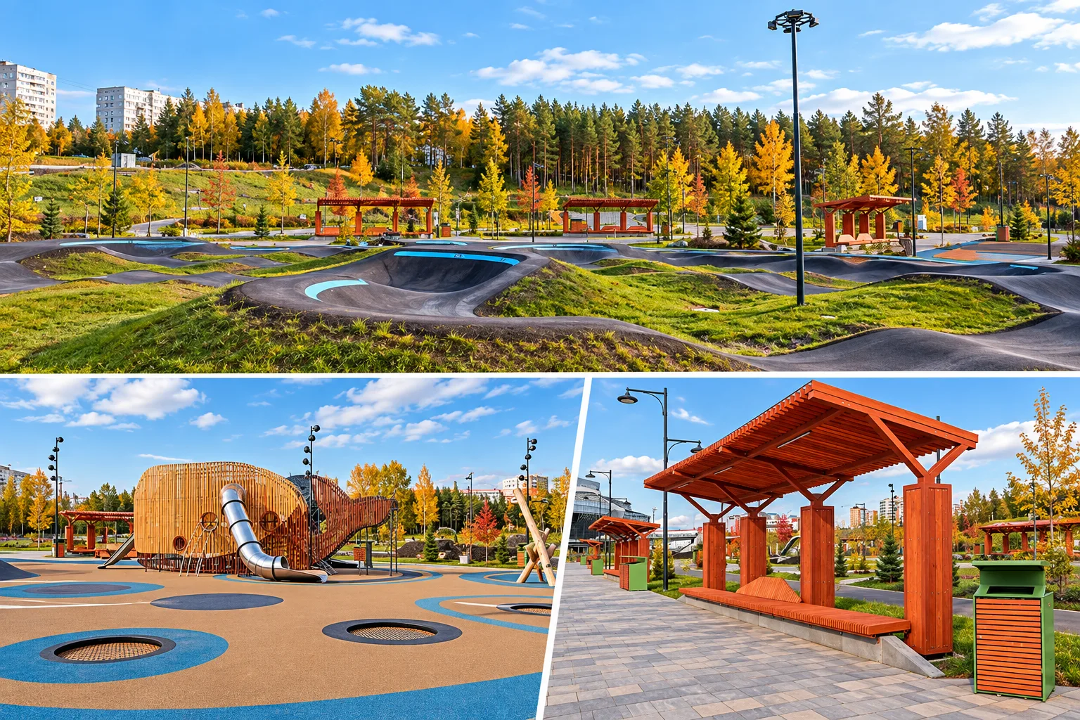 🌳 Новое общественное пространство в Кемерове уже открыли для прогулок