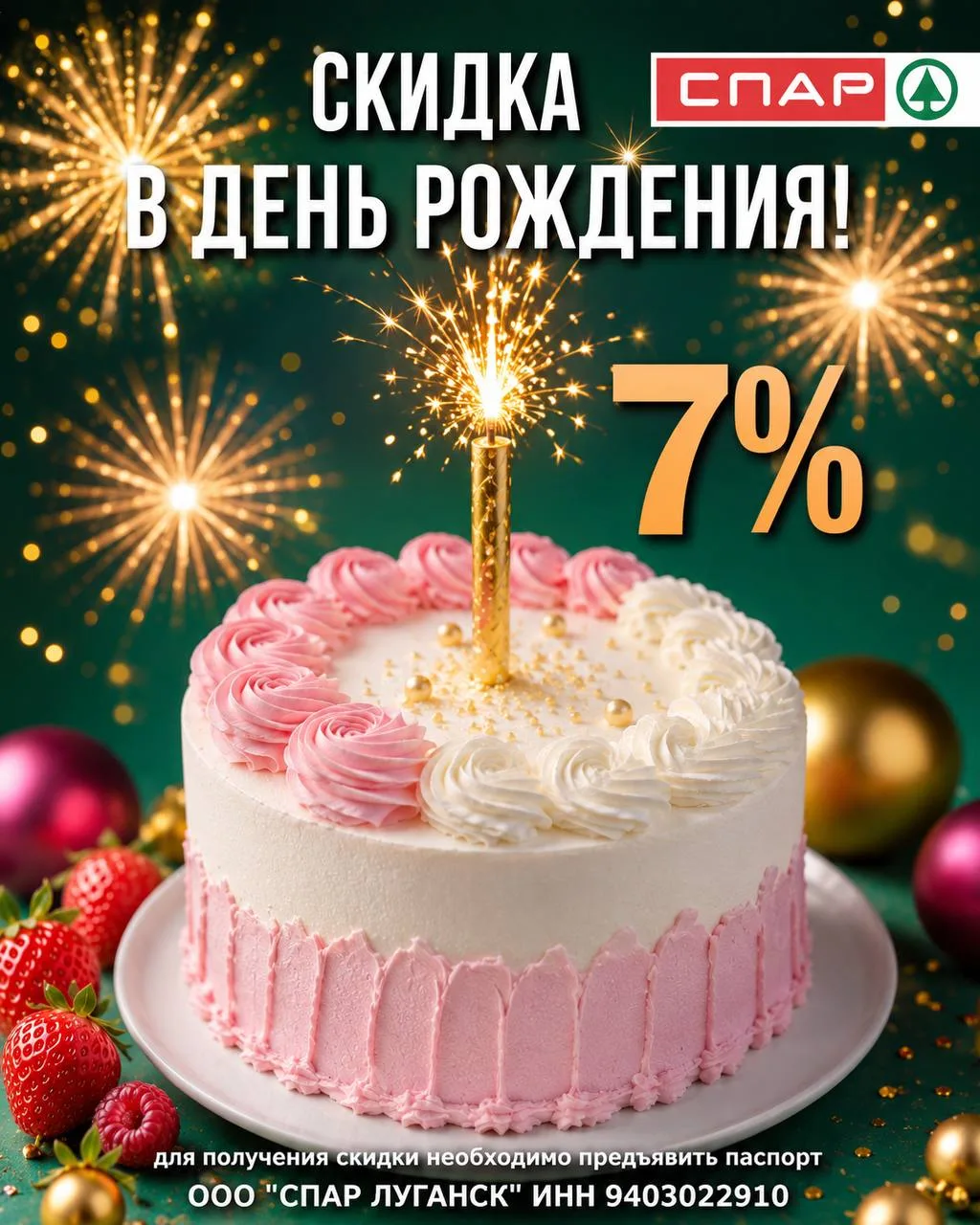 🥳 Отмечайте праздник вместе со #СПАРЛуганск!