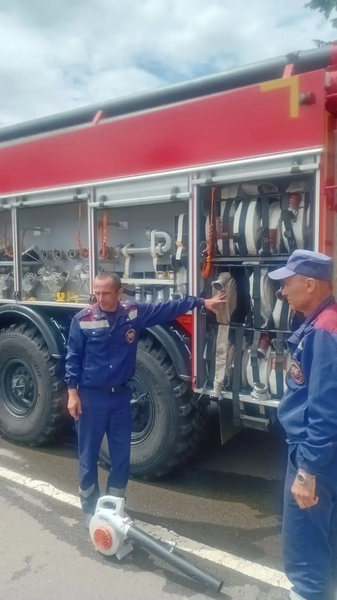 Экскурсия детей в пожарную часть Фатежского района