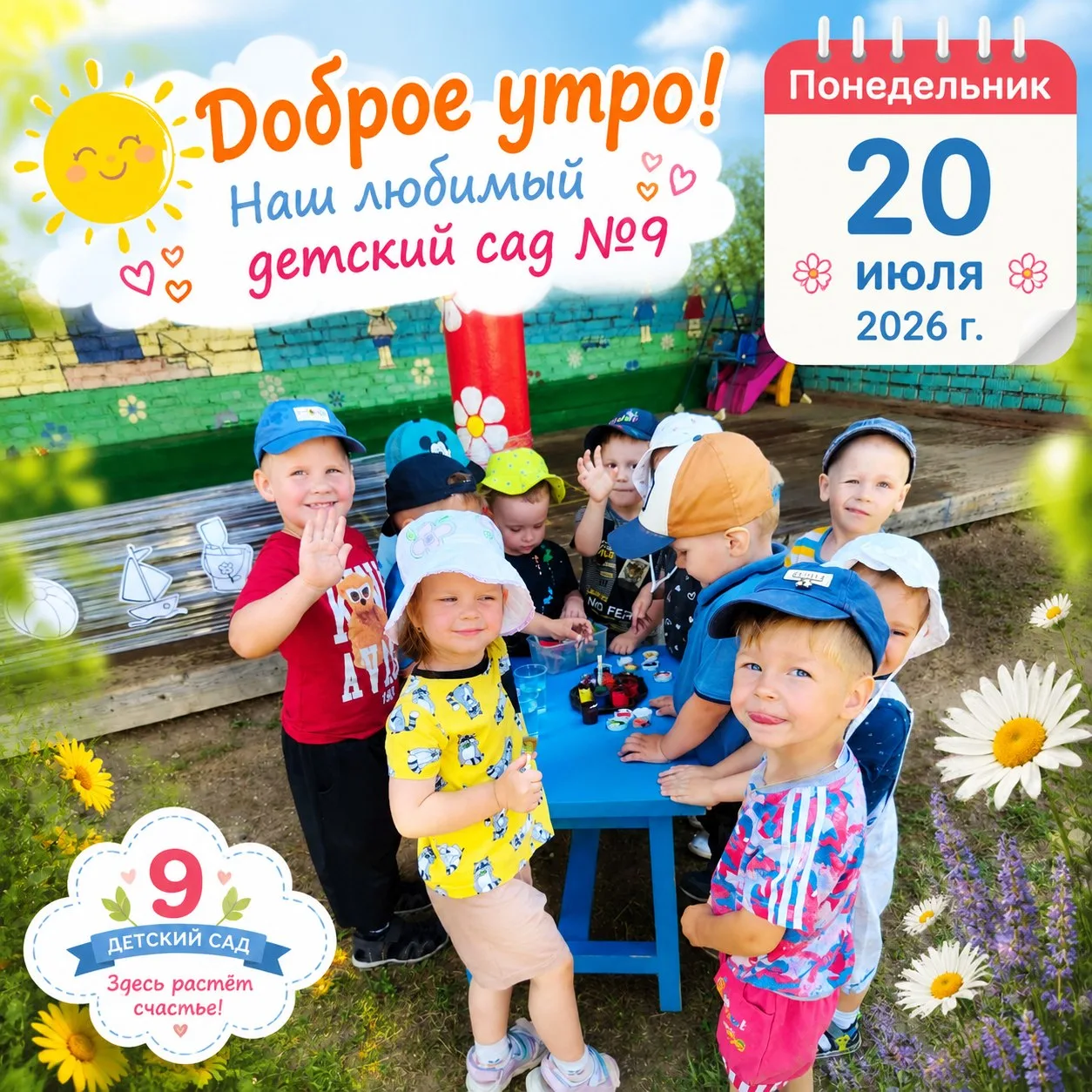 🌞 Доброе летнее утро, страна Детсадия! 🏃‍♂️🏃‍♀️

🌞Солнышко уже стучится в окна! 🪟
✅Время:

1. С