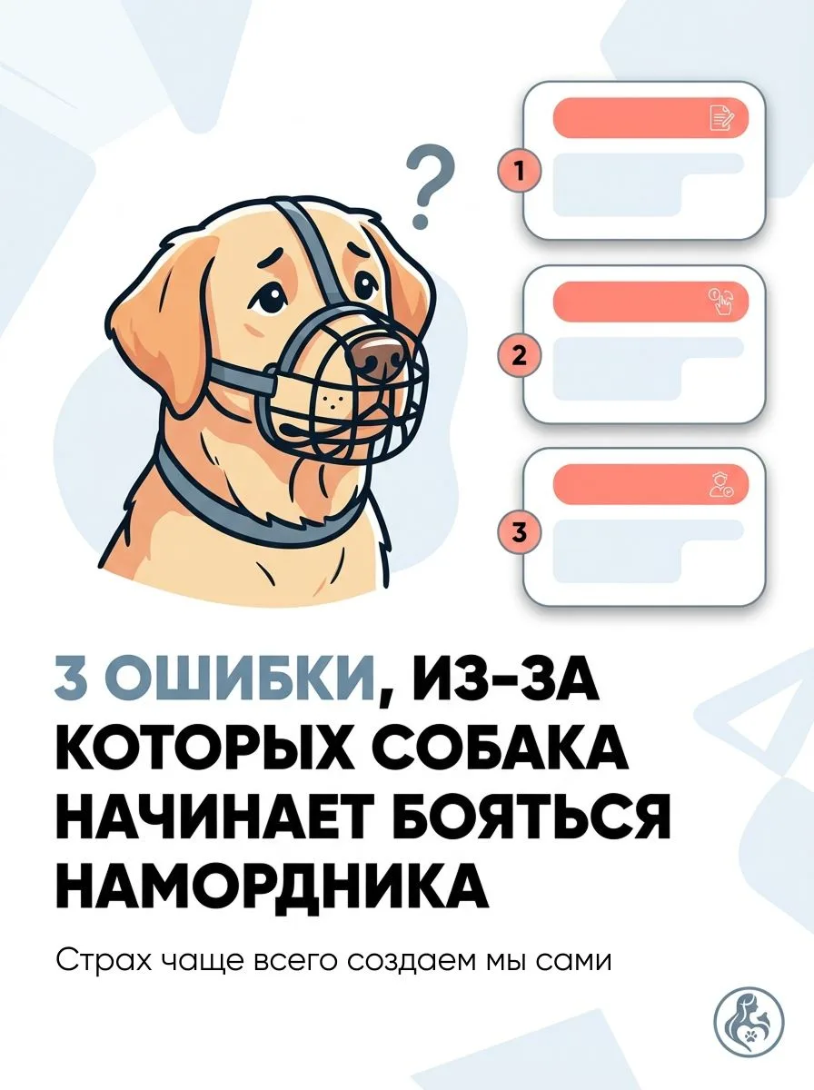Не надевайте намордник так, если не хотите закрепить страх....

Если собака снимает намордник лапами
