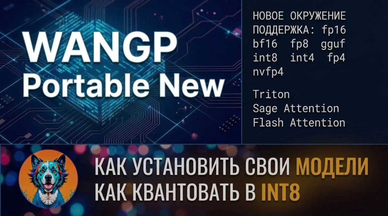 🚀 ИДЕАЛЬНАЯ сборка WanGP: Portable, INT4, NVFP4, FP8 | Как добавлять и квантовать модели