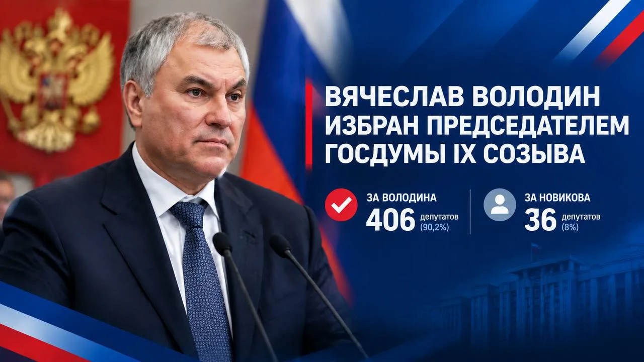 Володин стал председателем Госдумы IX созыва
