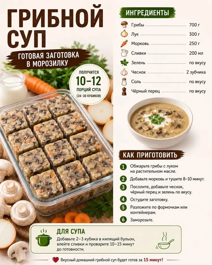 Готовые заморозки для супчиков😍