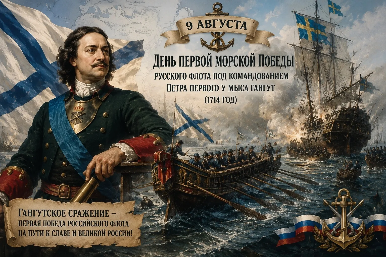 Сегодня, 9 августа, мы отмечаем День воинской славы России — День первой в российской и...