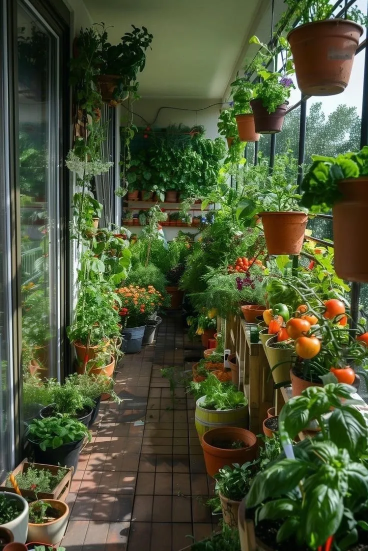 Огород на балконе, идеи для вдохновения🏡💚