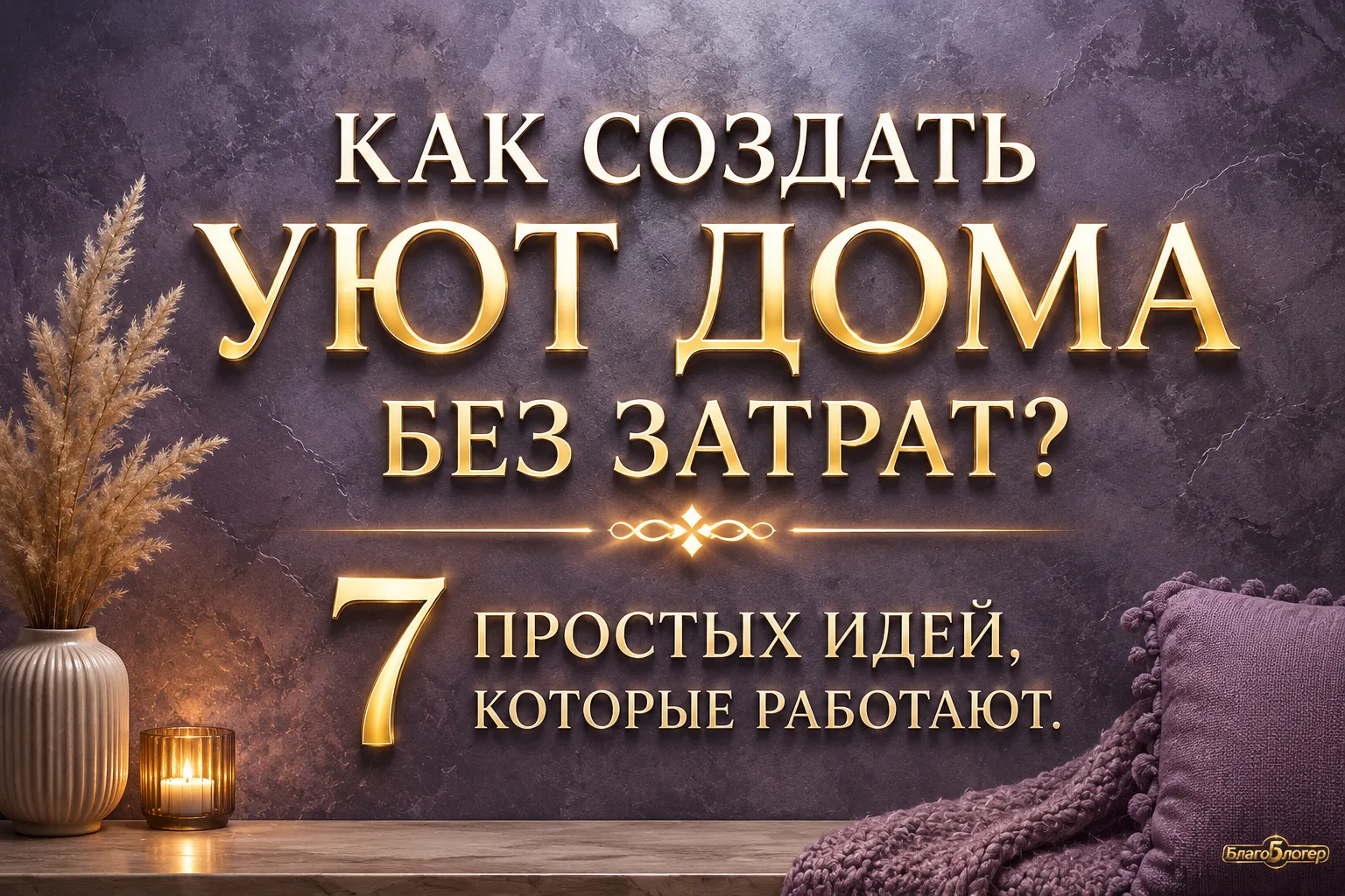 🌿 Как создать уют дома без затрат? 7 простых идей, которые работают.